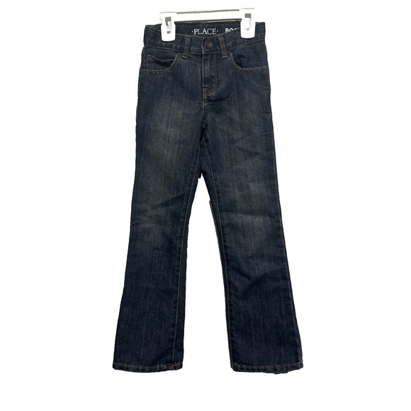 Place Kids Jeans Slim Bootcut Blue Denim Boys Size 6 Adjustable Waist School - Picture 1 of 10